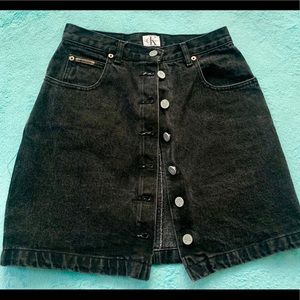 Calvin Klein black denim skirt